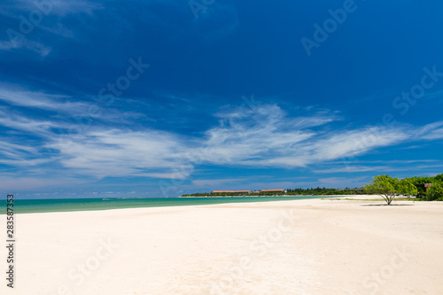 Fototapeta Naklejka Na Ścianę i Meble -  tropical beach in Sri Lanka . Summer holiday and vacation concept for tourism.