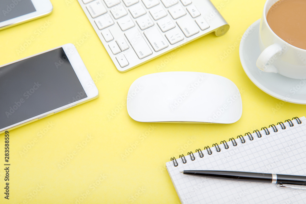 Office desk wood table of Business workplace and business objects,concept business planning and direction background Office desk wood table of Business workplace and business objects,concept business planning and direction background