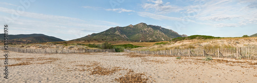 Capo di Feno beach panorama near Ajaccio, Corsica, France. photo