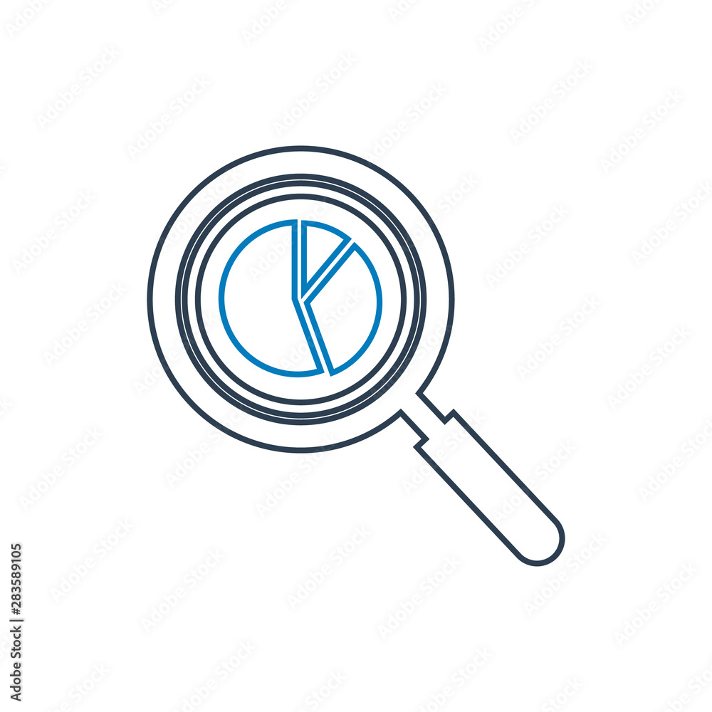 Business data analysis line icon. Editable vector EPS.
