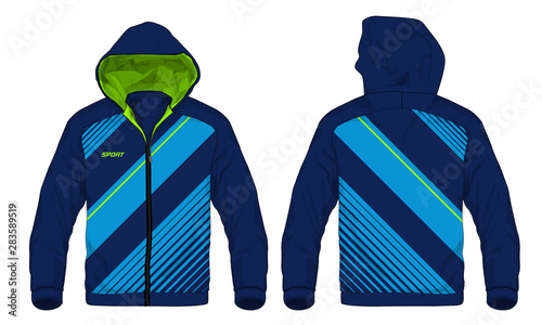 Vector illustration of sport hoodie jacket stock illustration