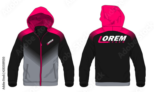 Vector illustration of sport hoodie jacket stock illustration