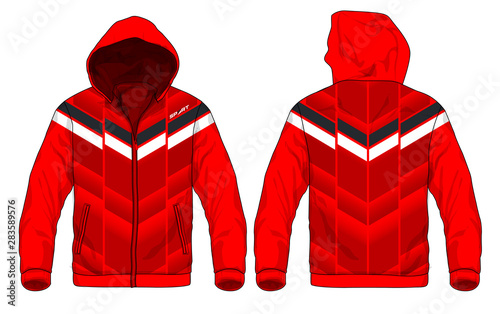 Vector illustration of sport hoodie jacket stock illustration