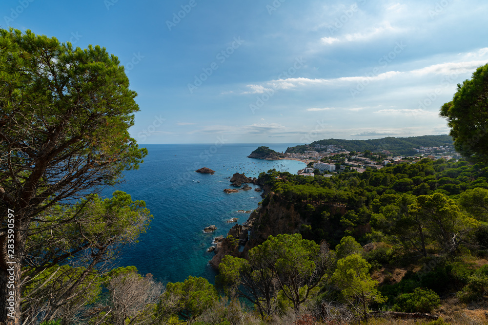 Panoramic view of Tossa de Mar (Tossa de Mar, Catalonia, Spain)