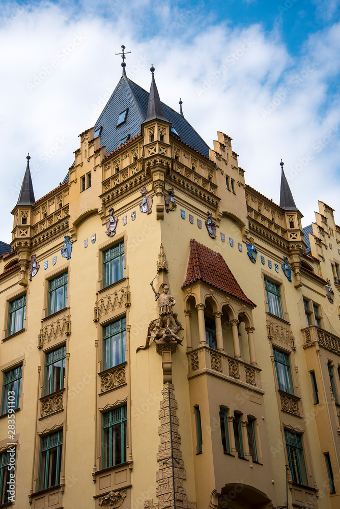 Beautiful Architecture in the city of Prague in the czech Republic