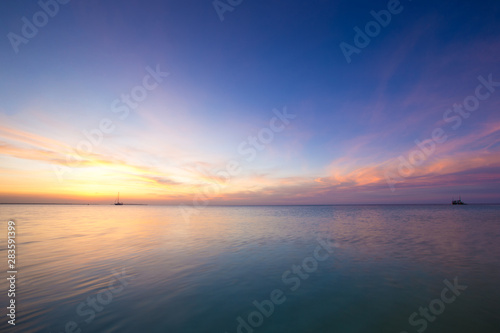 tropical beach in Sri Lanka . Summer holiday and vacation concept for tourism.