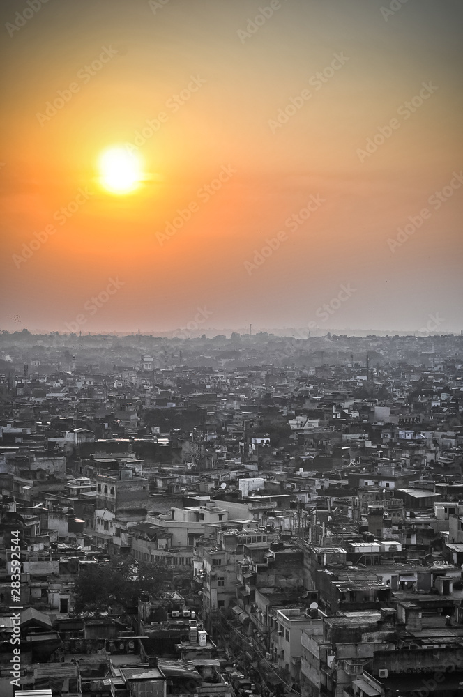 sunset view from new delhi india sunset view from new delhi india