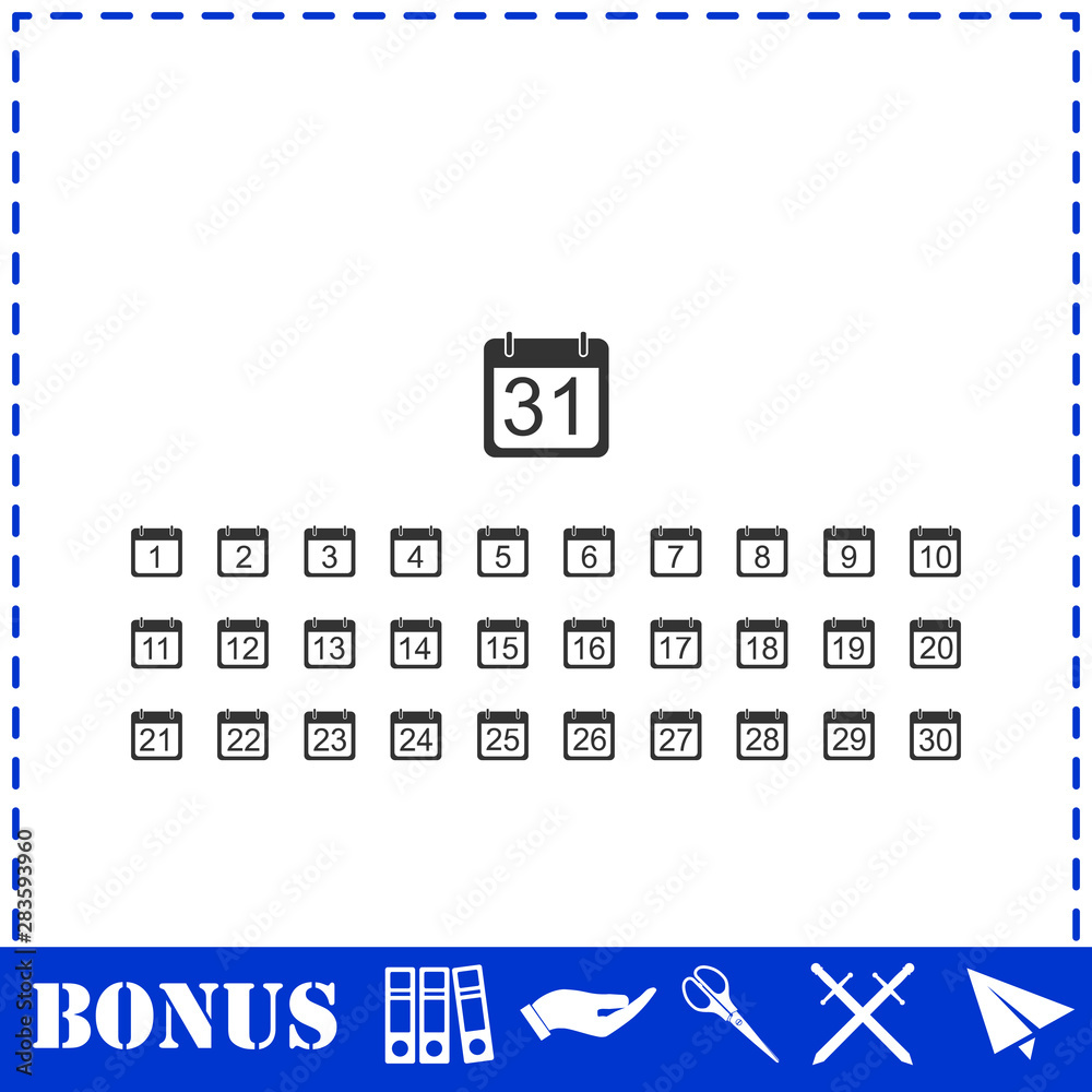Calendar icon flat Calendar icon flat