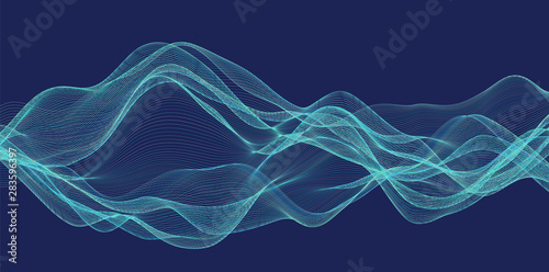 Wavy abstract background. Vector colorful illustration. © eestingnef