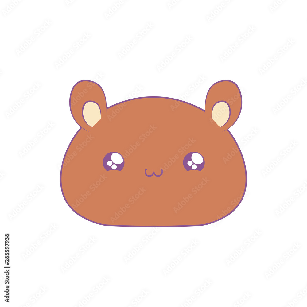 head of cute bear baby animal kawaii style head of cute bear baby animal kawaii style