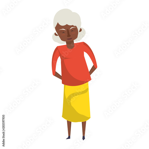 grandparent senior old grandmother cartoon