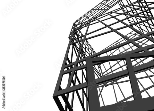 structure building construction. Industrial background