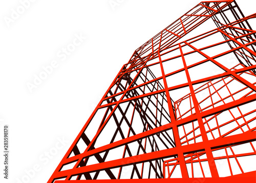 structure building construction. Industrial background