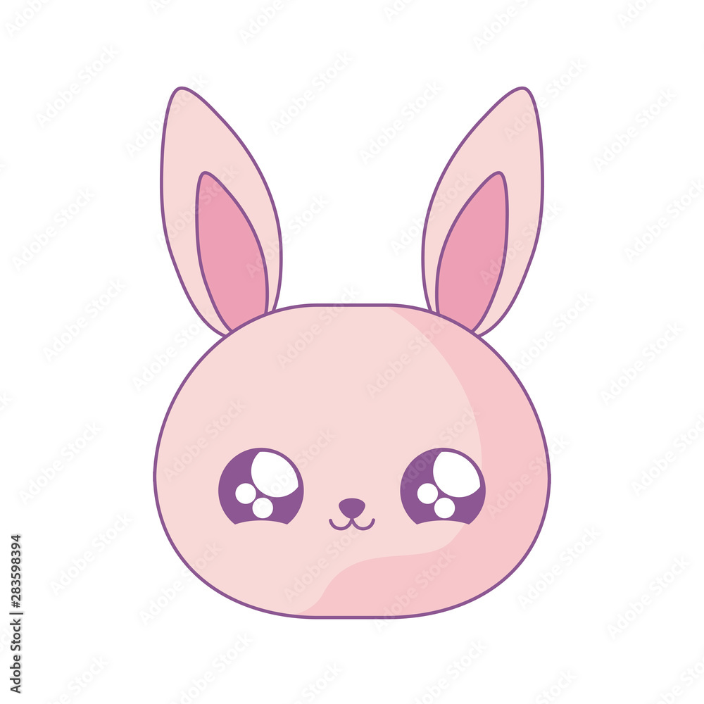 head of cute rabbit baby animal kawaii style head of cute rabbit baby animal kawaii style
