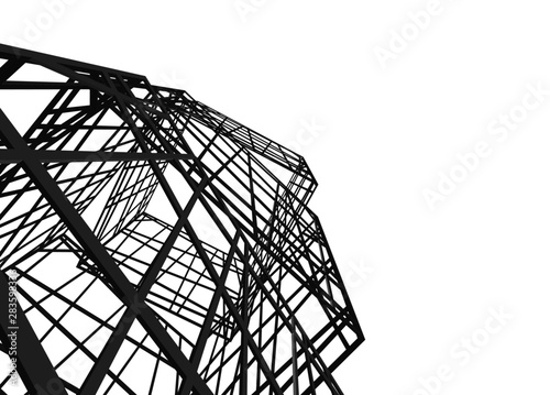 structure building construction. Industrial background