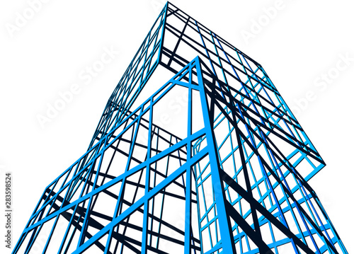 structure building construction. Industrial background