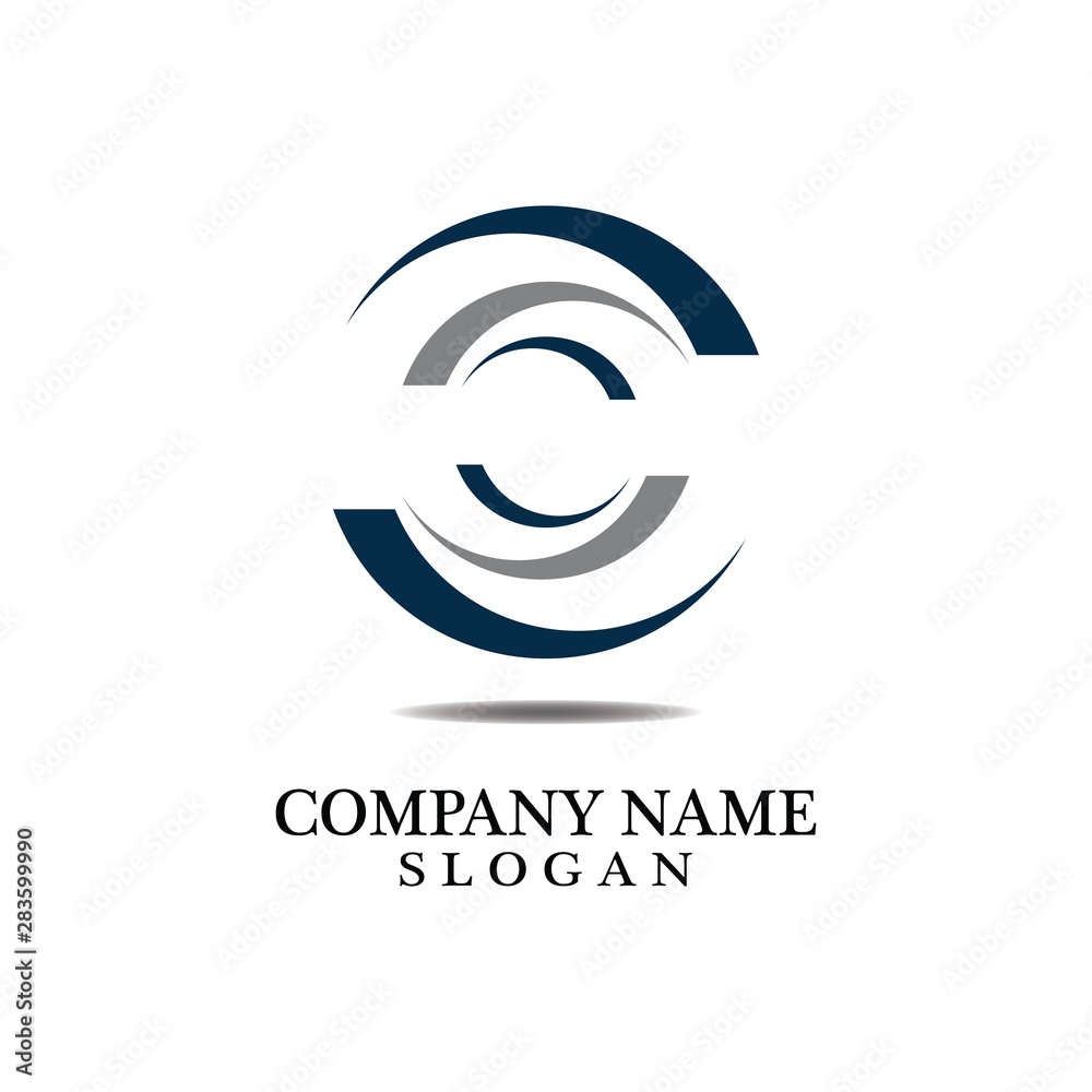 Obraz premium Vortex circle logo and symbols template icons app
