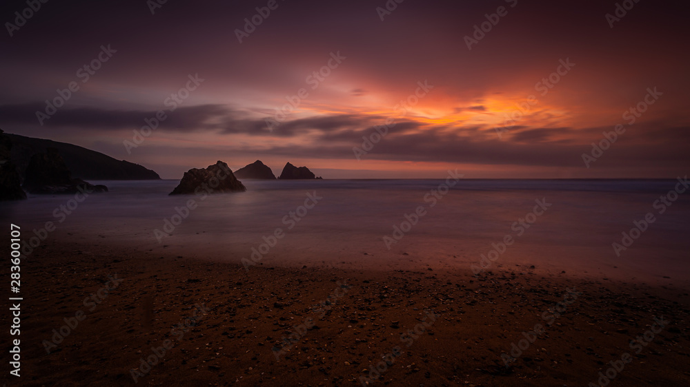 Fototapeta premium Holywell Beach Cornwall