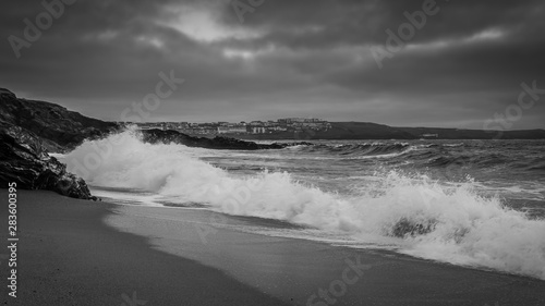 Fotografie Little Fistral Near Newquay Headland Cornwall
