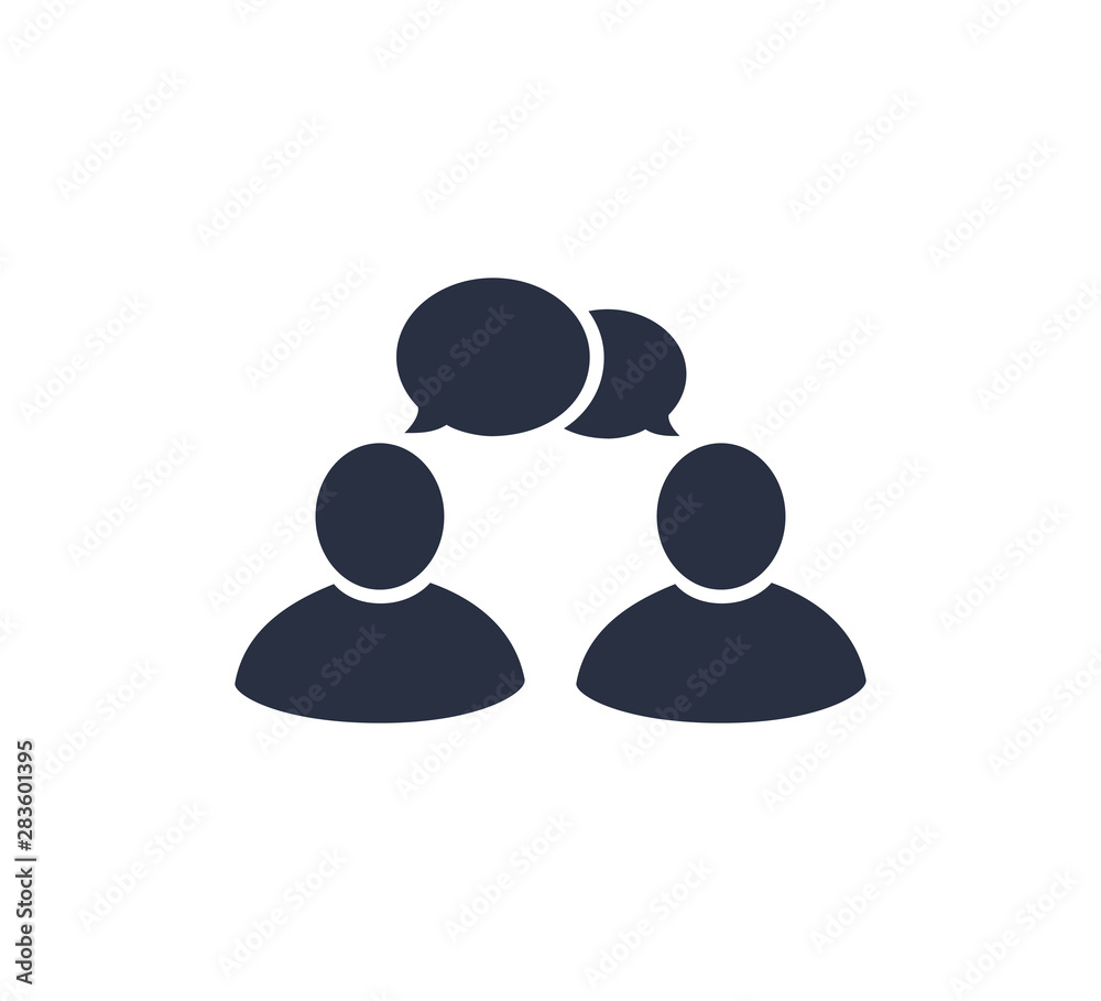 Speak chat sign icon in flat style. Bubble dialog vector illustration on white isolated background. Team discussion. Speak chat sign icon in flat style. Bubble dialog vector illustration on white isolated background. Team discussion.