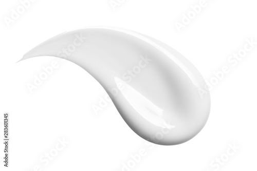 Tela White cosmetic cream swipe isolated on white background