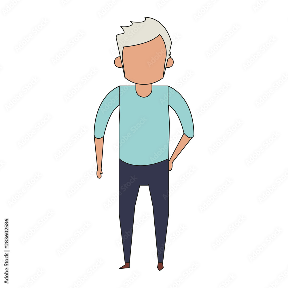 grandparent senior old grandfather cartoon faceless