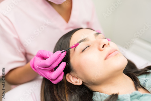 Female With Closed Eyes During Beauty Treatment At Spa