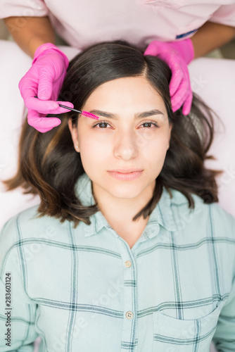 Portrait Of Young Woman Taking Care Of Herself