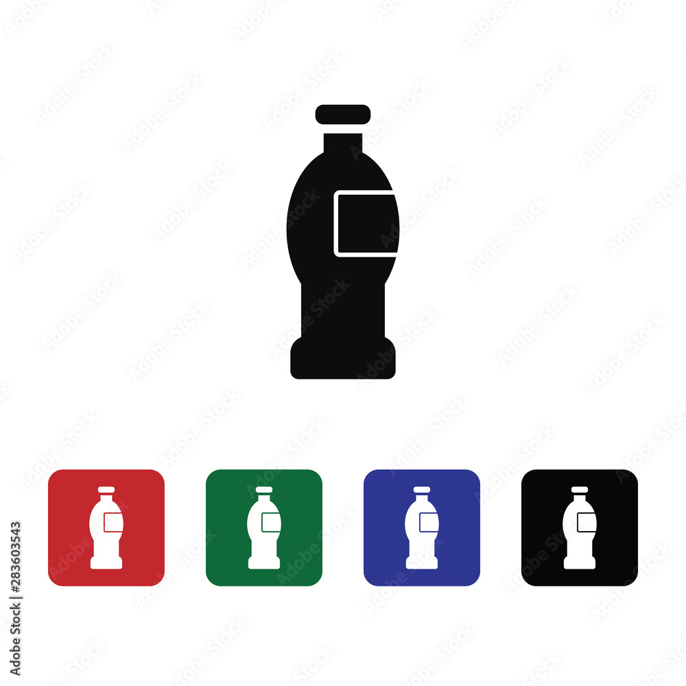 Fototapeta premium Bottle, drink vector icon. Element of kitchen for mobile concept and web apps illustration. Thin flat icon for website design and development, app development. Premium icon