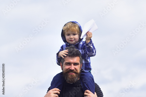 Happy loving family - Father and son. © Volodymyr