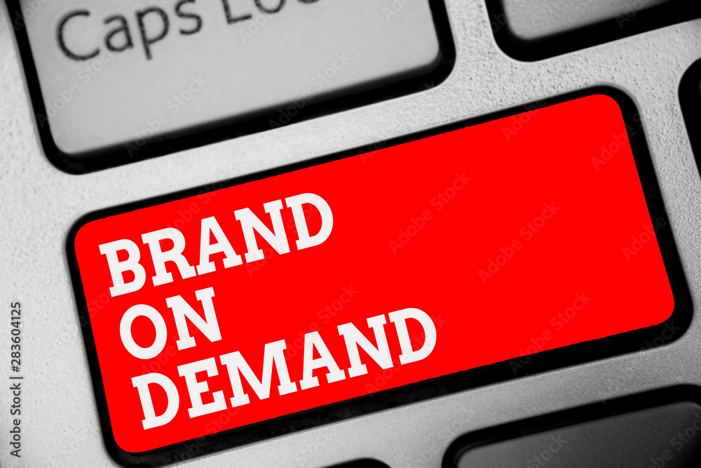 Word writing text Brand On Demand. Business concept for Intelligence needed Smart thinking Support Assistance Keyboard red key Intention create computer computing reflection document Word writing text Brand On Demand. Business concept for Intelligence needed Smart thinking Support Assistance Keyboard red key Intention create computer computing reflection document