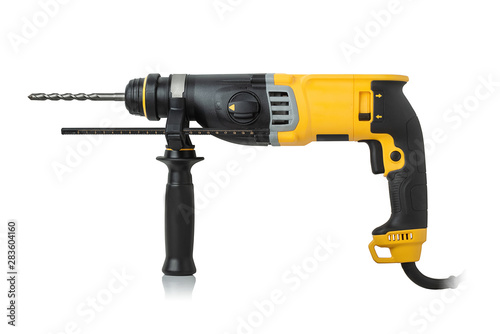professional hammer drill on white background