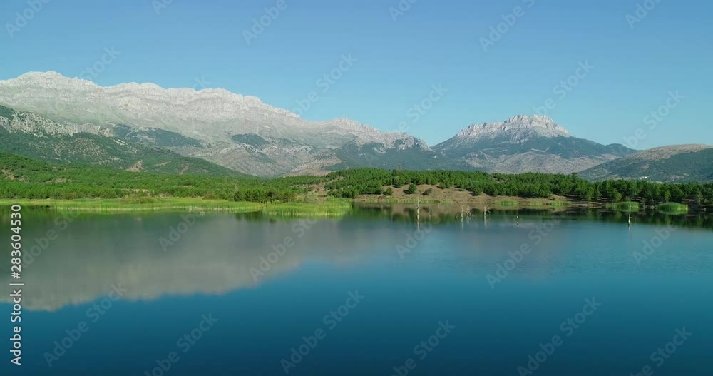 reflections of lakes, mountain views and idyllic region reflections of lakes, mountain views and idyllic region