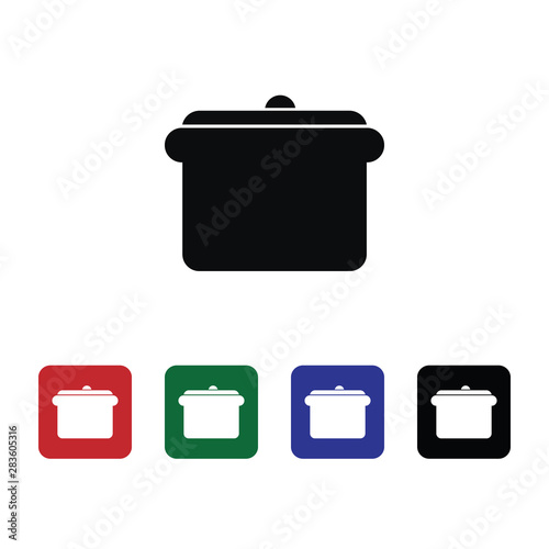 Pot vector icon. Element of kitchen for mobile concept and web apps illustration. Thin flat icon for website design and development, app development. Premium icon