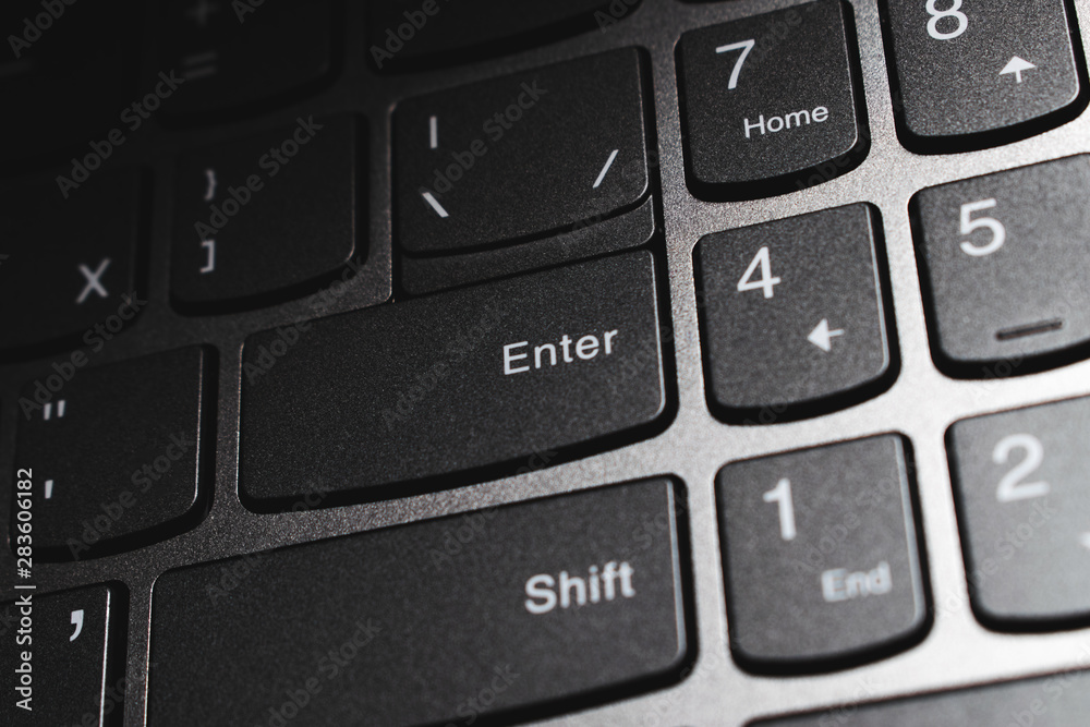 Close up of keyboard of a modern laptop. Close up of keyboard of a modern laptop.