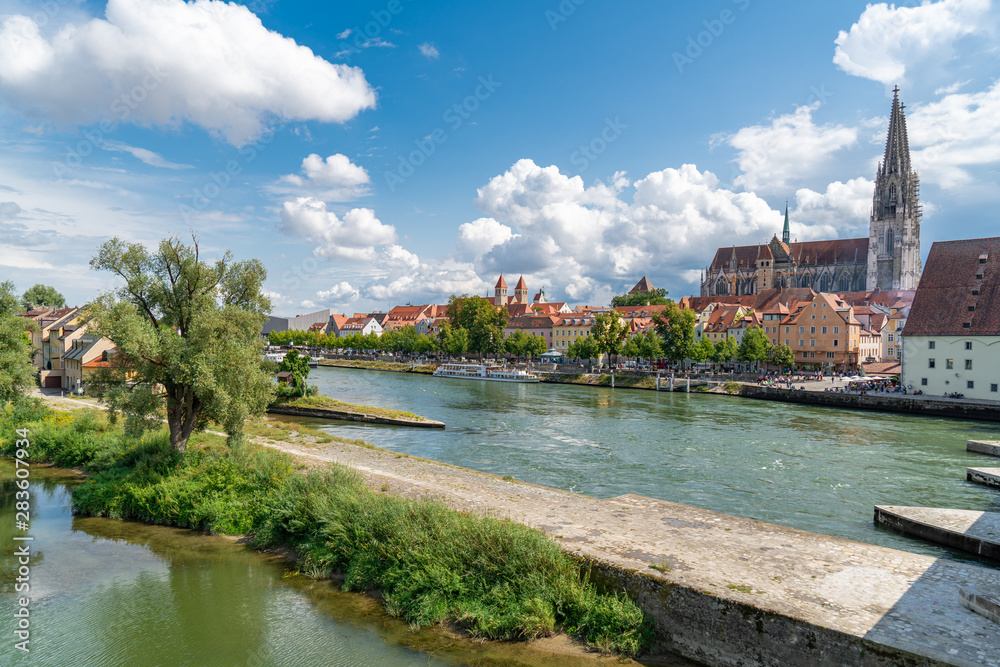 Stadtansicht von Regensburg an der Donau