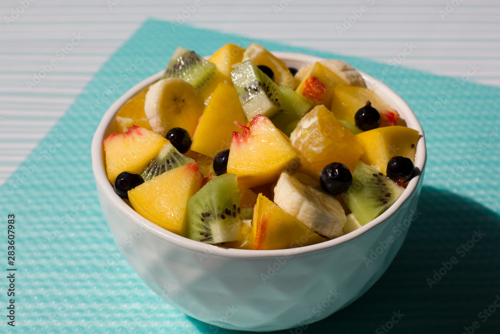 Tasty and healthy breakfast. Fruit salad. Tasty and healthy breakfast. Fruit salad.