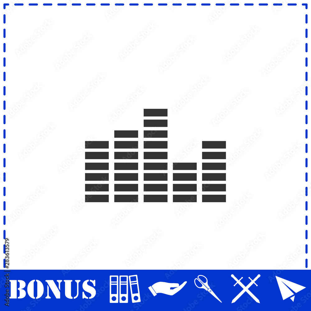 Equalizer icon flat Equalizer icon flat