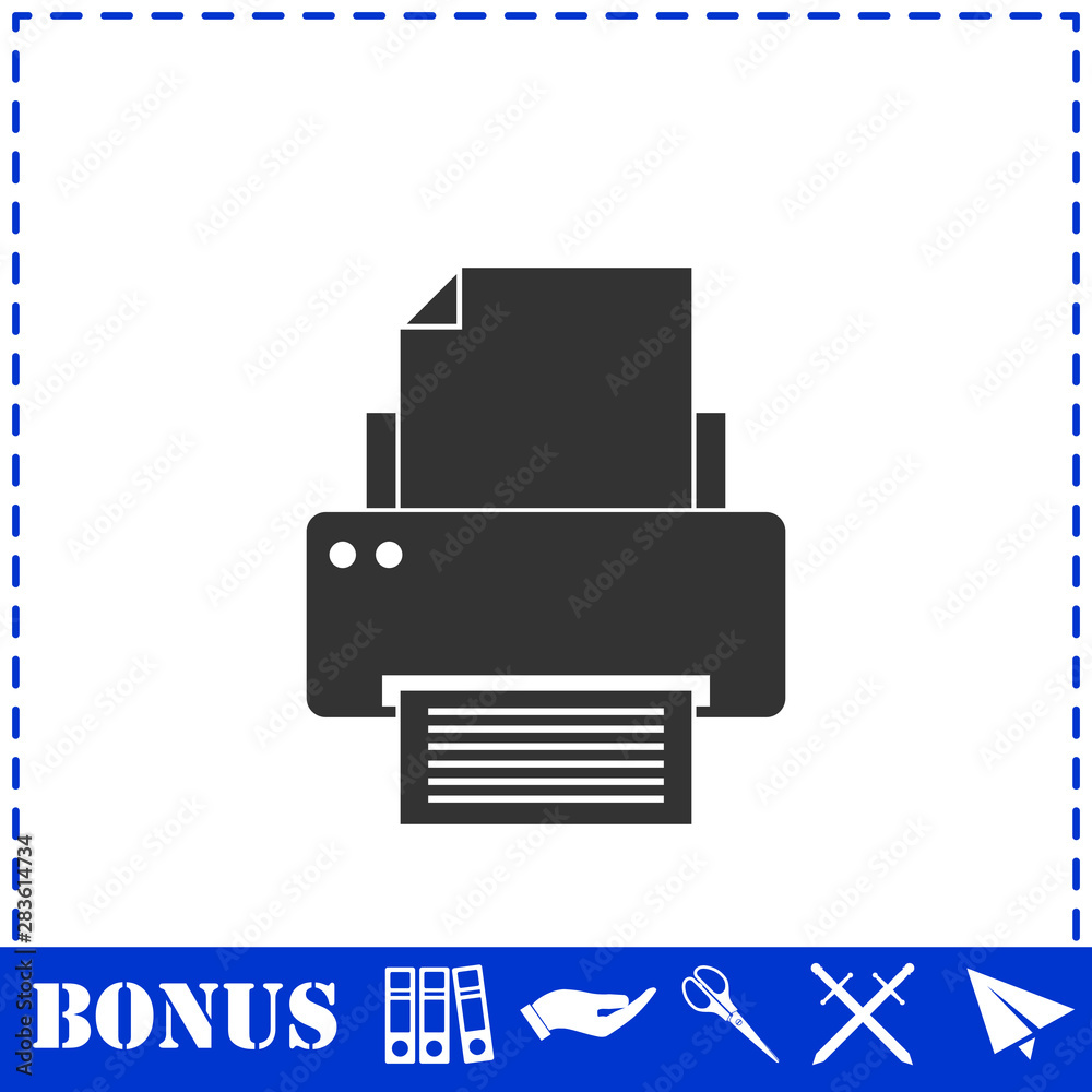 Printer icon flat