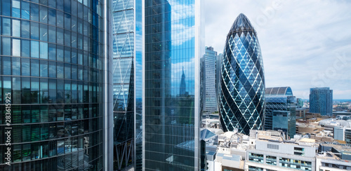 London skyline, office buildings in the city financial business district © Jeanette Teare