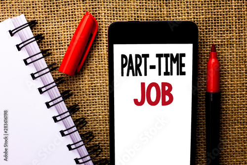 Valokuva Handwriting text Part Time Job