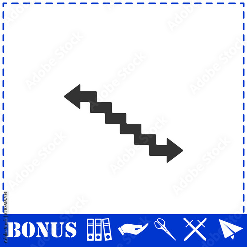 Stairs icon flat