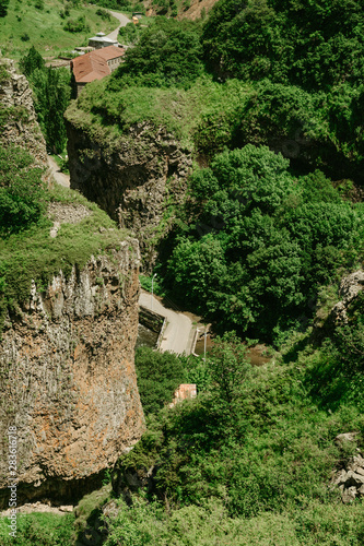 The road is located in the mountains