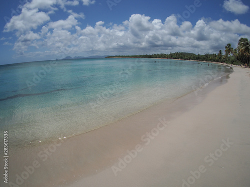 lovely beach in Martinique, fisheye view, French overseas territory in caribbean photo