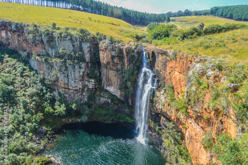 Picturesque green Berlin water falls in Sabie , Graskop in Mpumalanga South Africa photo