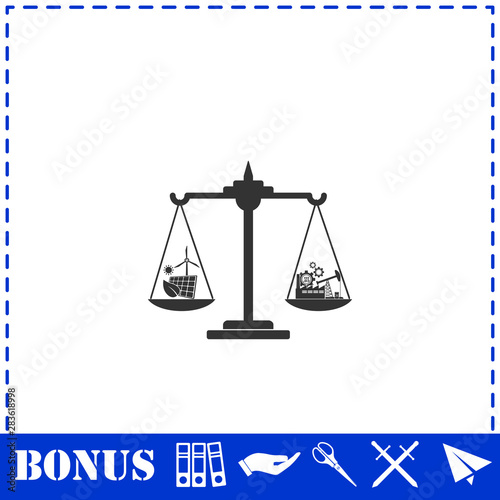 Eco concept icon flat