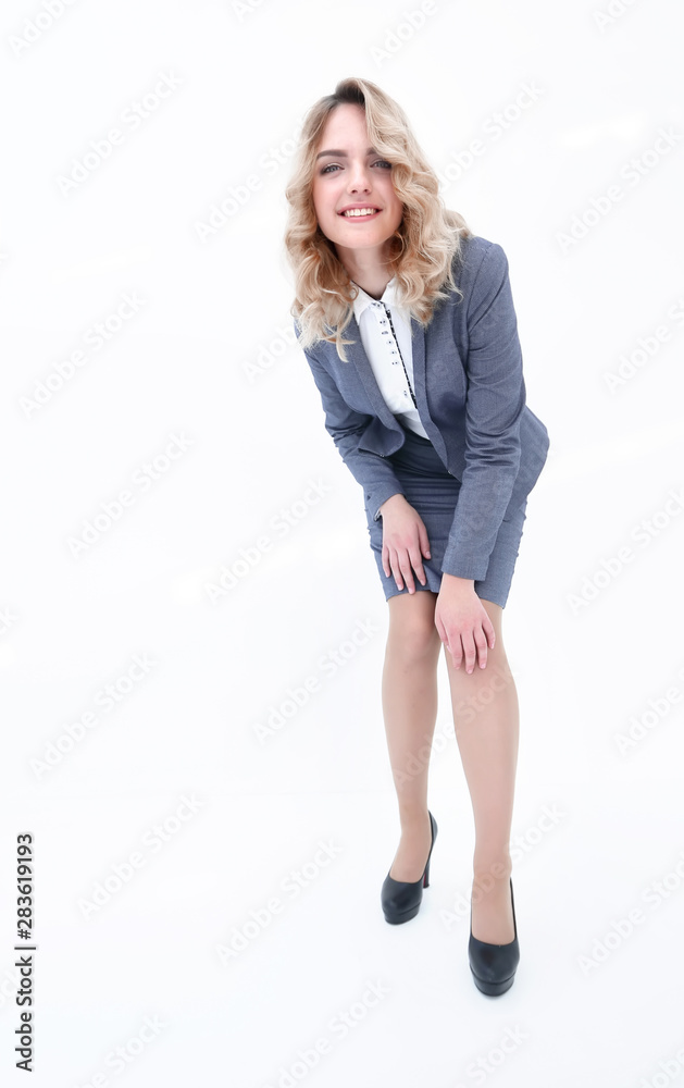 young business woman posing in front of the camera young business woman posing in front of the camera
