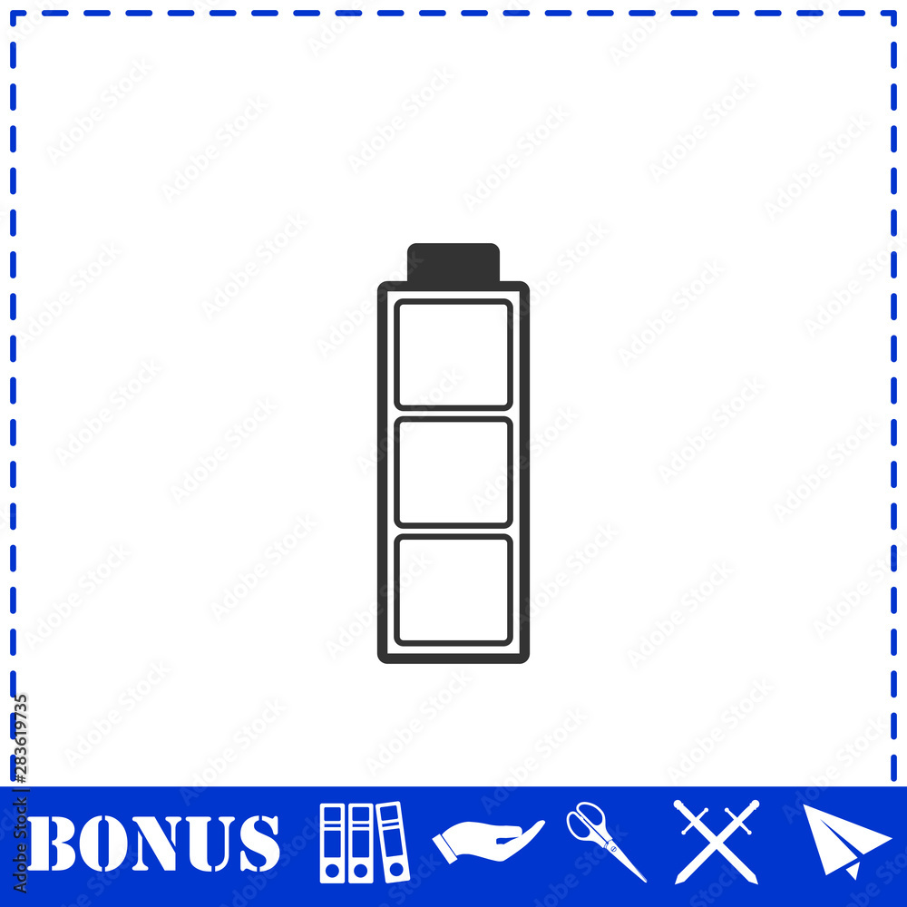 Battery empty icon flat Battery empty icon flat