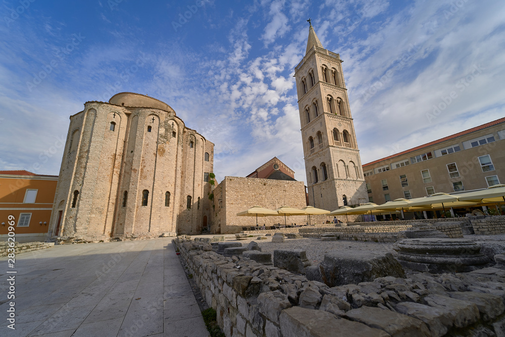 Cathedral square in Zadar. Croatia
