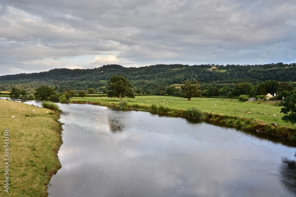 The Towy River at Dryslwyn, Carmarthenshire, Wales.
